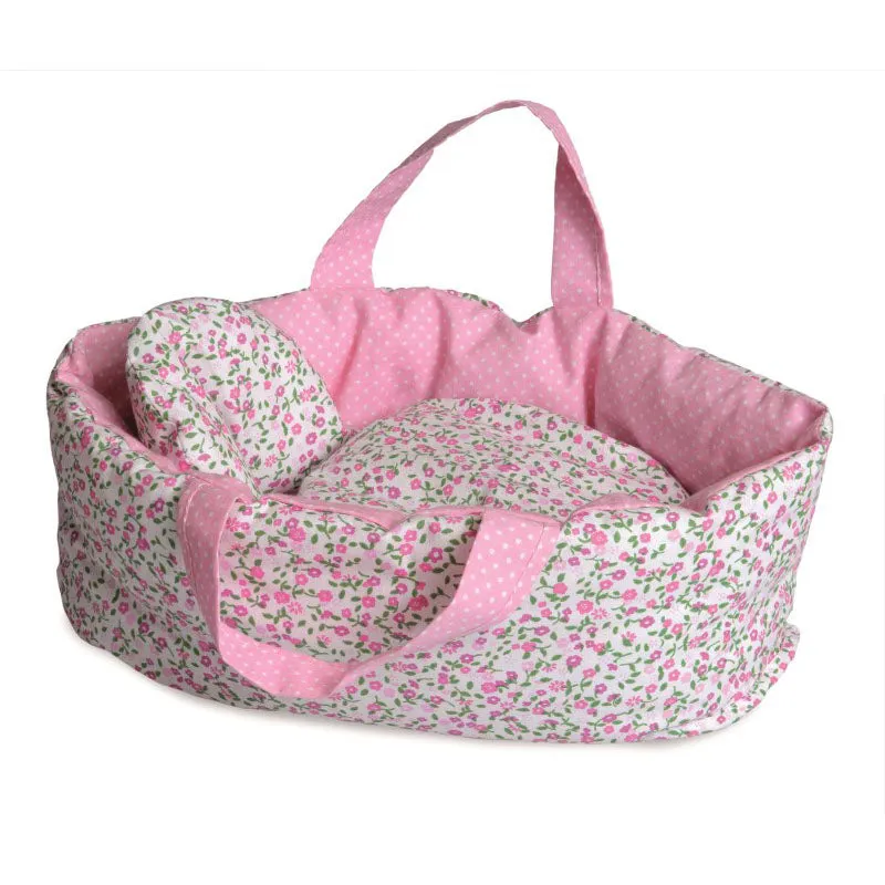 Egmont Big Carry Cot with Flower Bedding