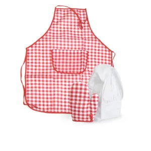 Egmont Toys Apron, Glove & Hat Red Vichy