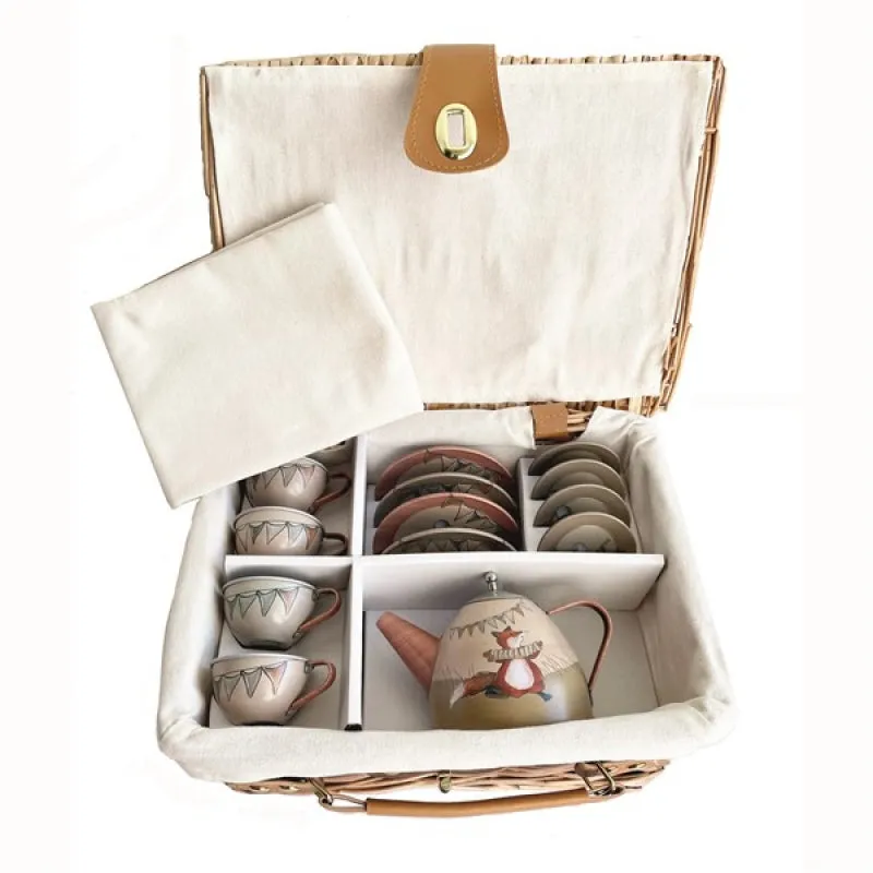 Egmont Toys Tin Tea Set Musicians In A Wicker