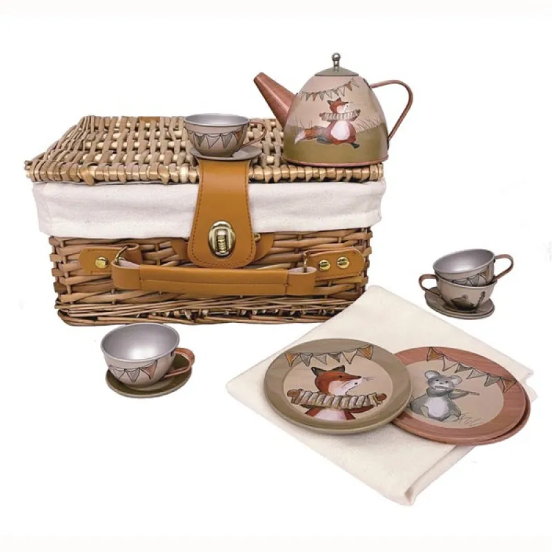 Egmont Toys Tin Tea Set Musicians In A Wicker