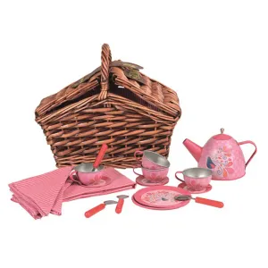 Egmont Toys Tin Tea Set Peacock In A Basket