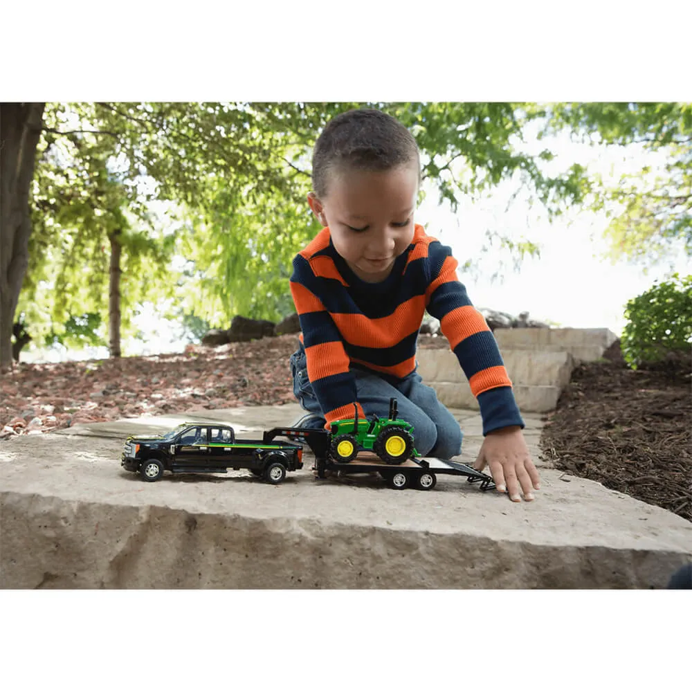 ERTL 1:32 5075E Tractor w/ Ford F-350 Pickup and Trailer
