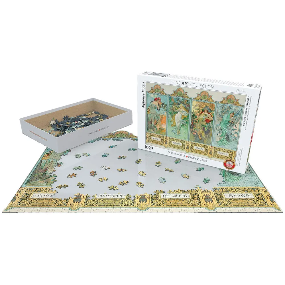 Eurographics Four Seasons by Alphonse Maria Mucha Jigsaw Puzzle - 1000 pc