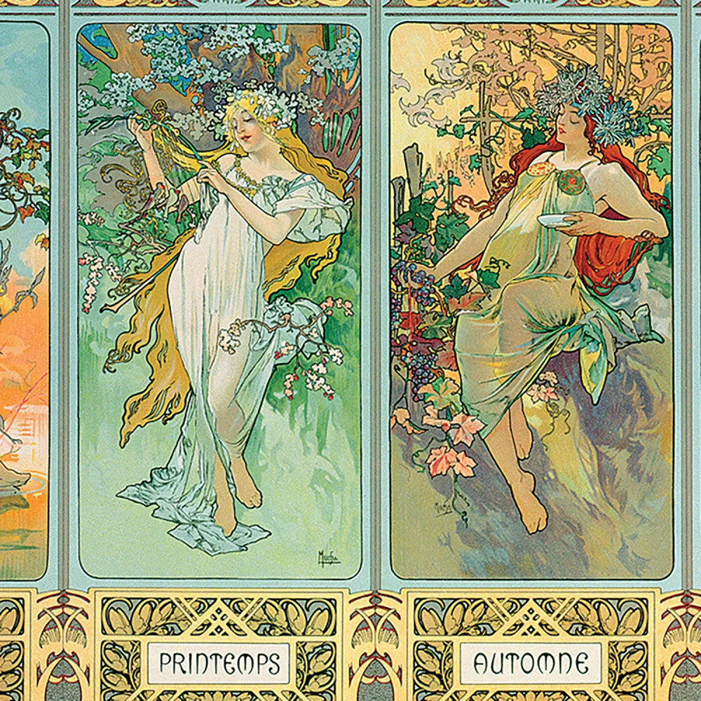 Eurographics Four Seasons by Alphonse Maria Mucha Jigsaw Puzzle - 1000 pc