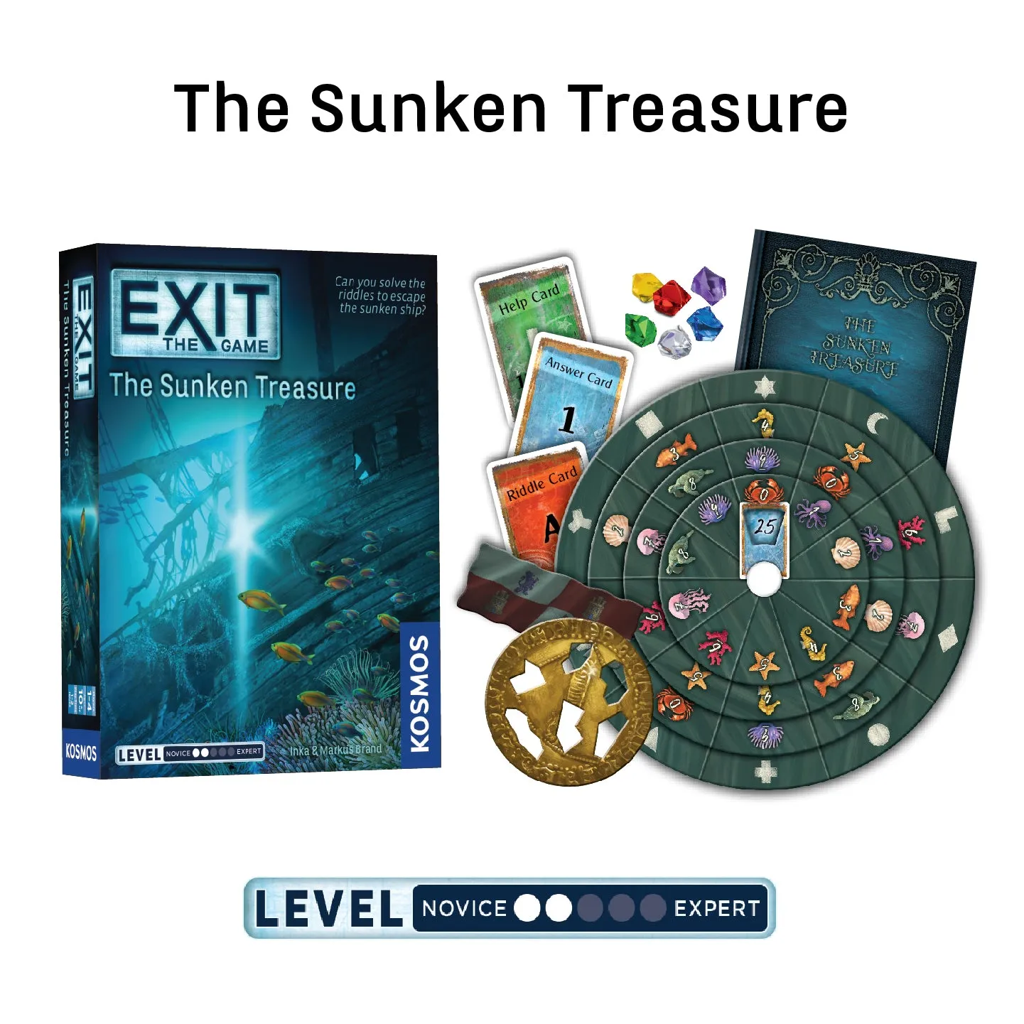 EXIT: The Game, Beginner Bundle. Four-Pack: The Haunted Roller Coaster, The Sunken Treasure, The Mysterious Museum, and The House of Riddles
