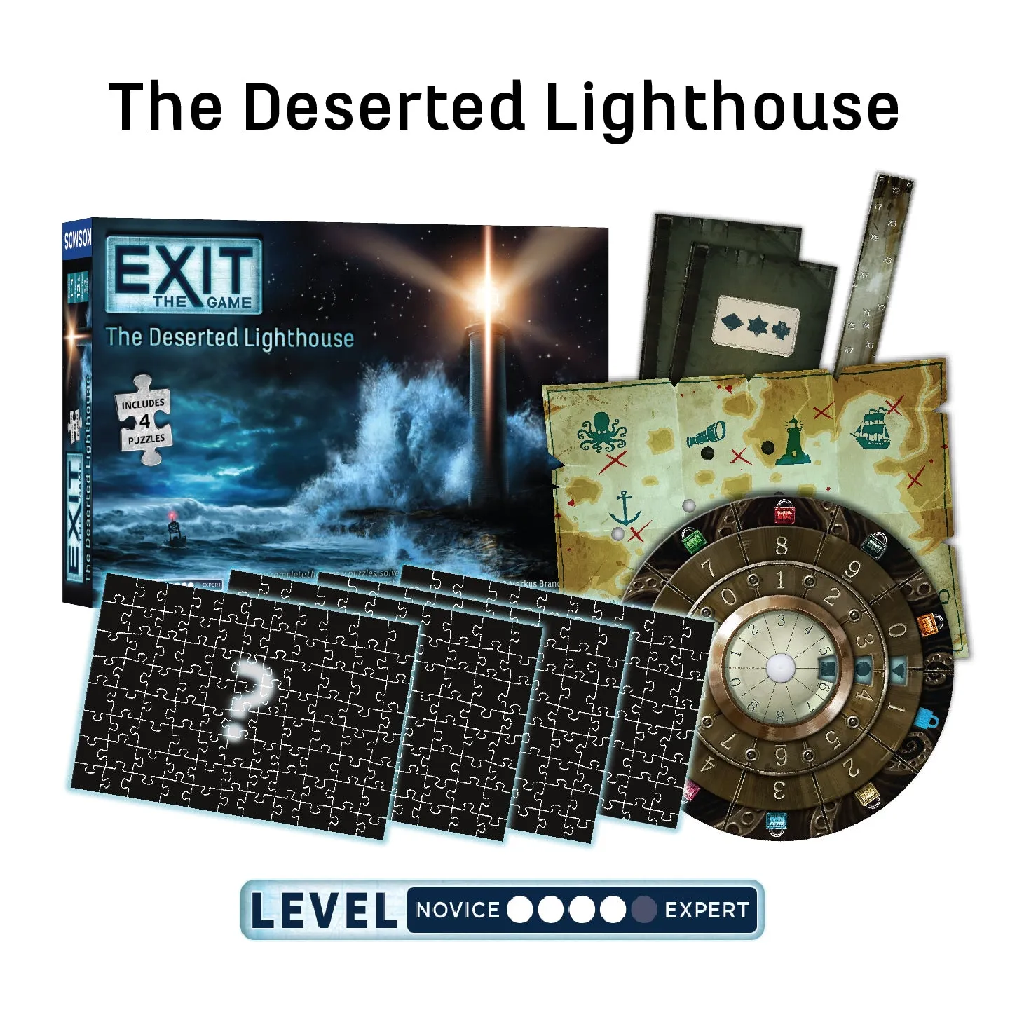 EXIT: The Game, Season 5 Bundle. Five-Pack: Gate Between Worlds, Cursed Labyrinth, Kidnapped in Fortune City, Sacred Temple, Deserted Lighthouse