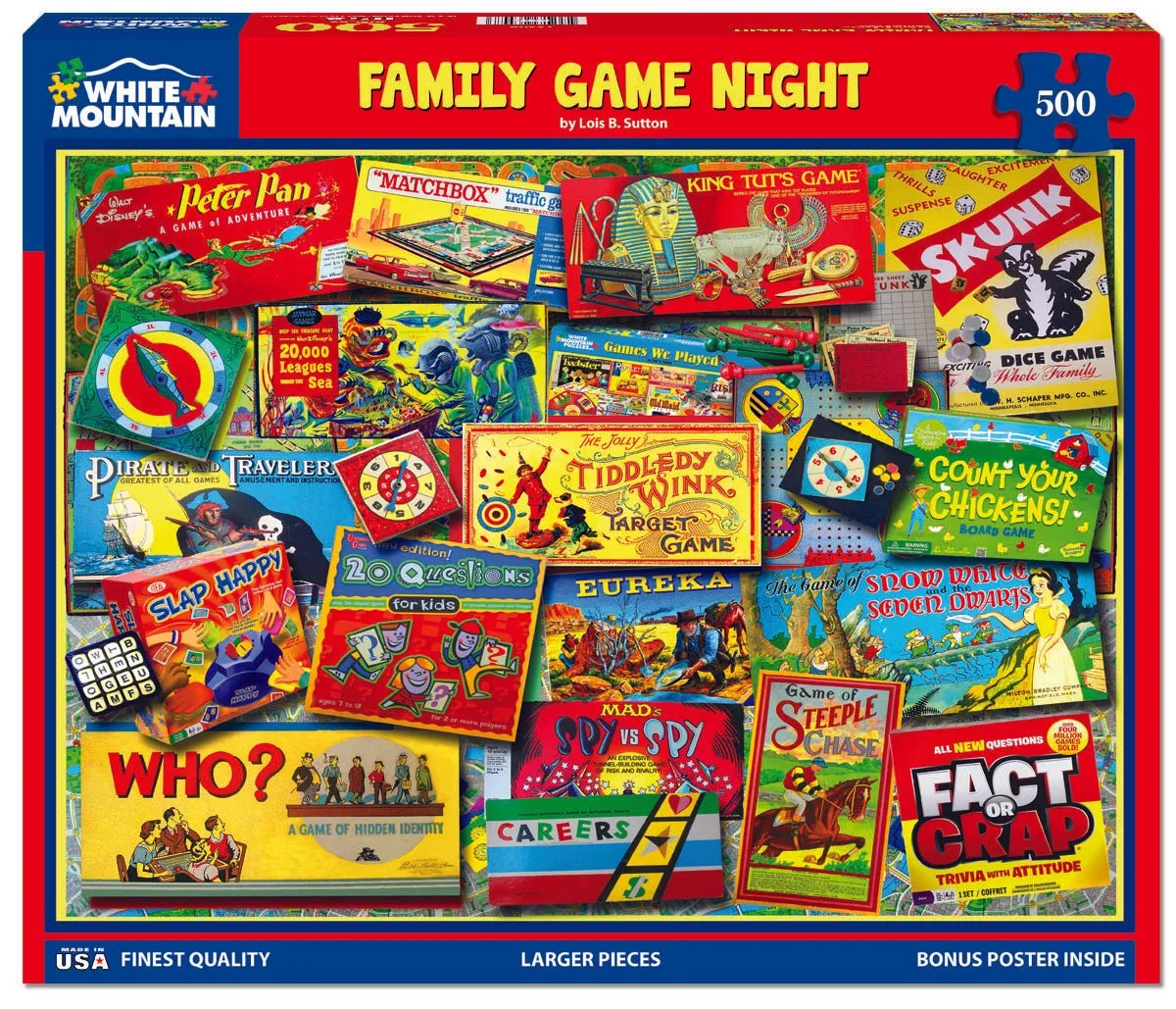 Family Game Night (1330pz) - 500 Pieces White Mountain