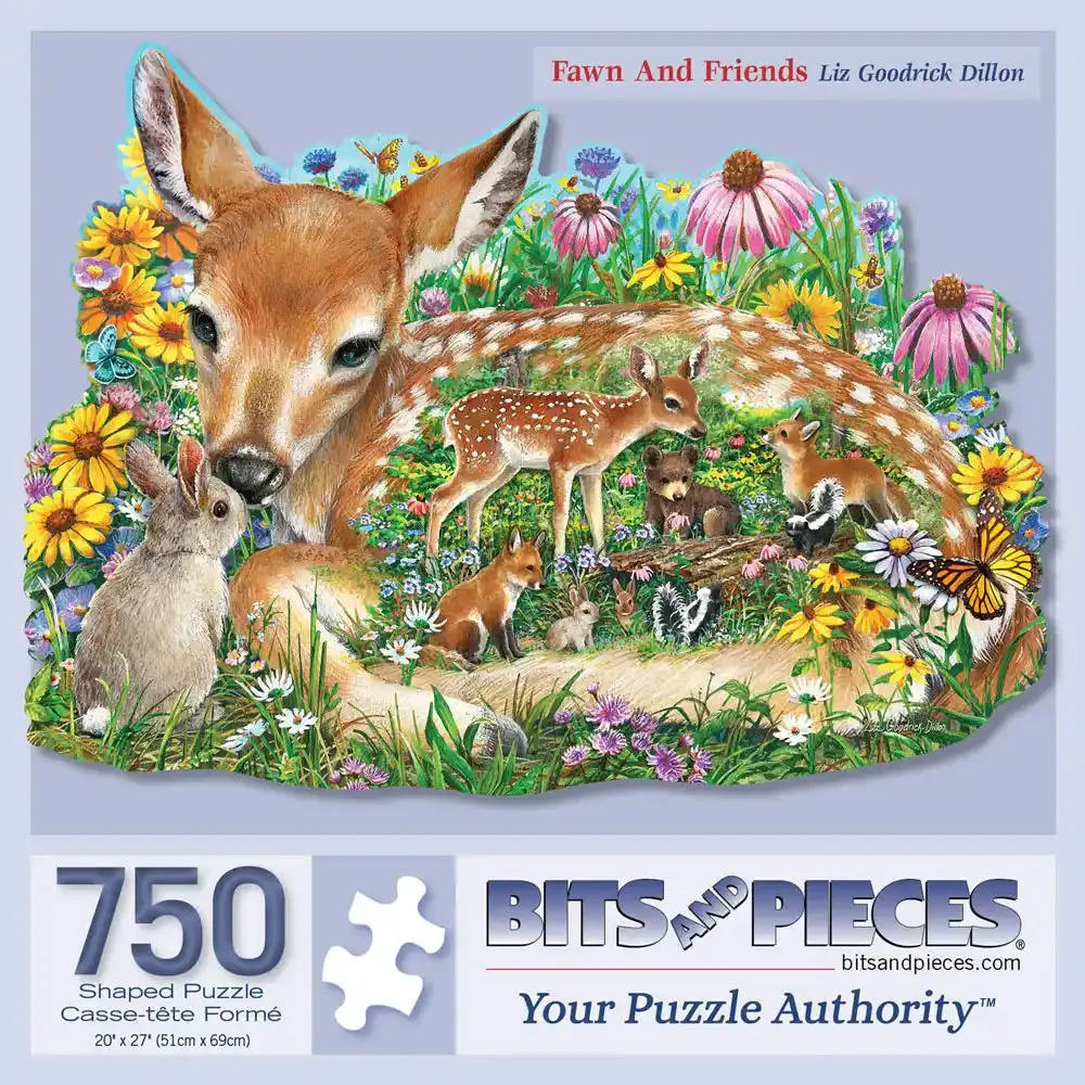 Fawn and Friends Shaped Jigsaw Puzzle Bits and Pieces