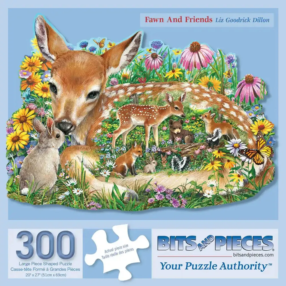 Fawn and Friends Shaped Jigsaw Puzzle Bits and Pieces