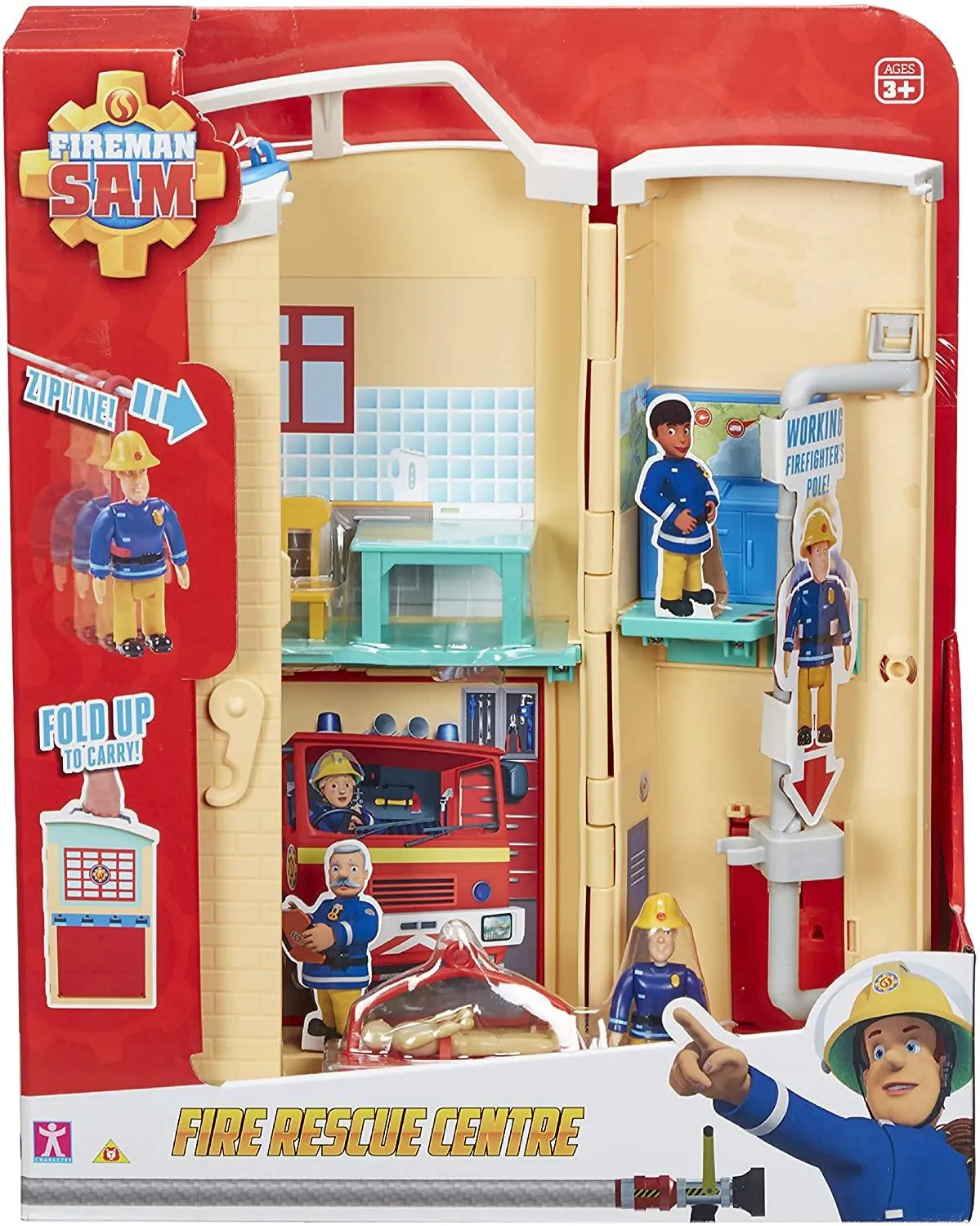 Fireman Sam Fire Rescue Centre Playset - Feature-Packed Fire Station for Ages 3  (07200)