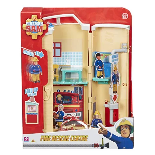 Fireman Sam Fire Rescue Centre Playset - Feature-Packed Fire Station for Ages 3  (07200)