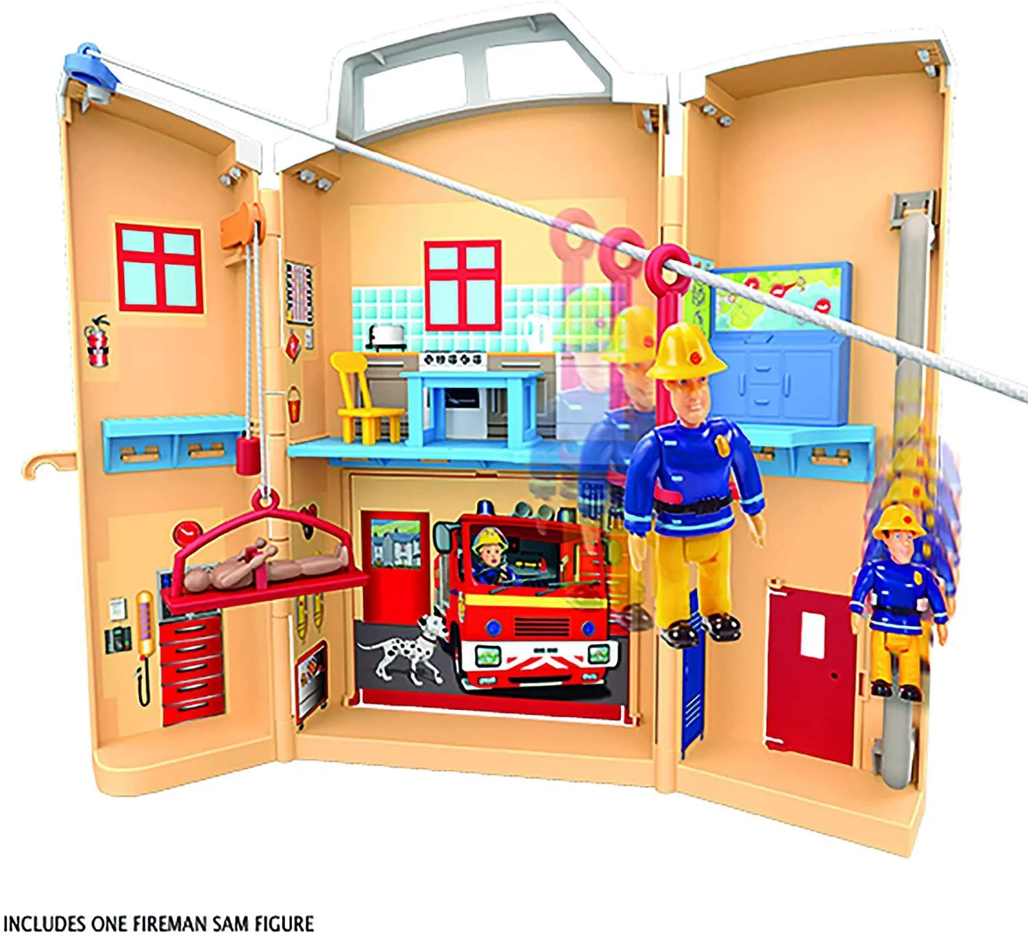 Fireman Sam Fire Rescue Centre Playset - Feature-Packed Fire Station for Ages 3  (07200)