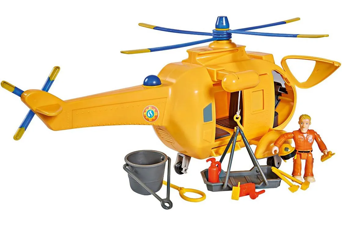 Fireman Sam Large Helicopter Wallaby II with Action Figure