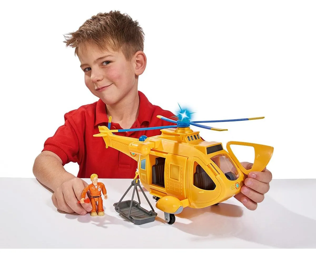 Fireman Sam Large Helicopter Wallaby II with Action Figure