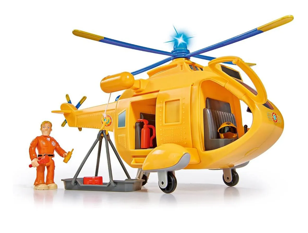 Fireman Sam Large Helicopter Wallaby II with Action Figure