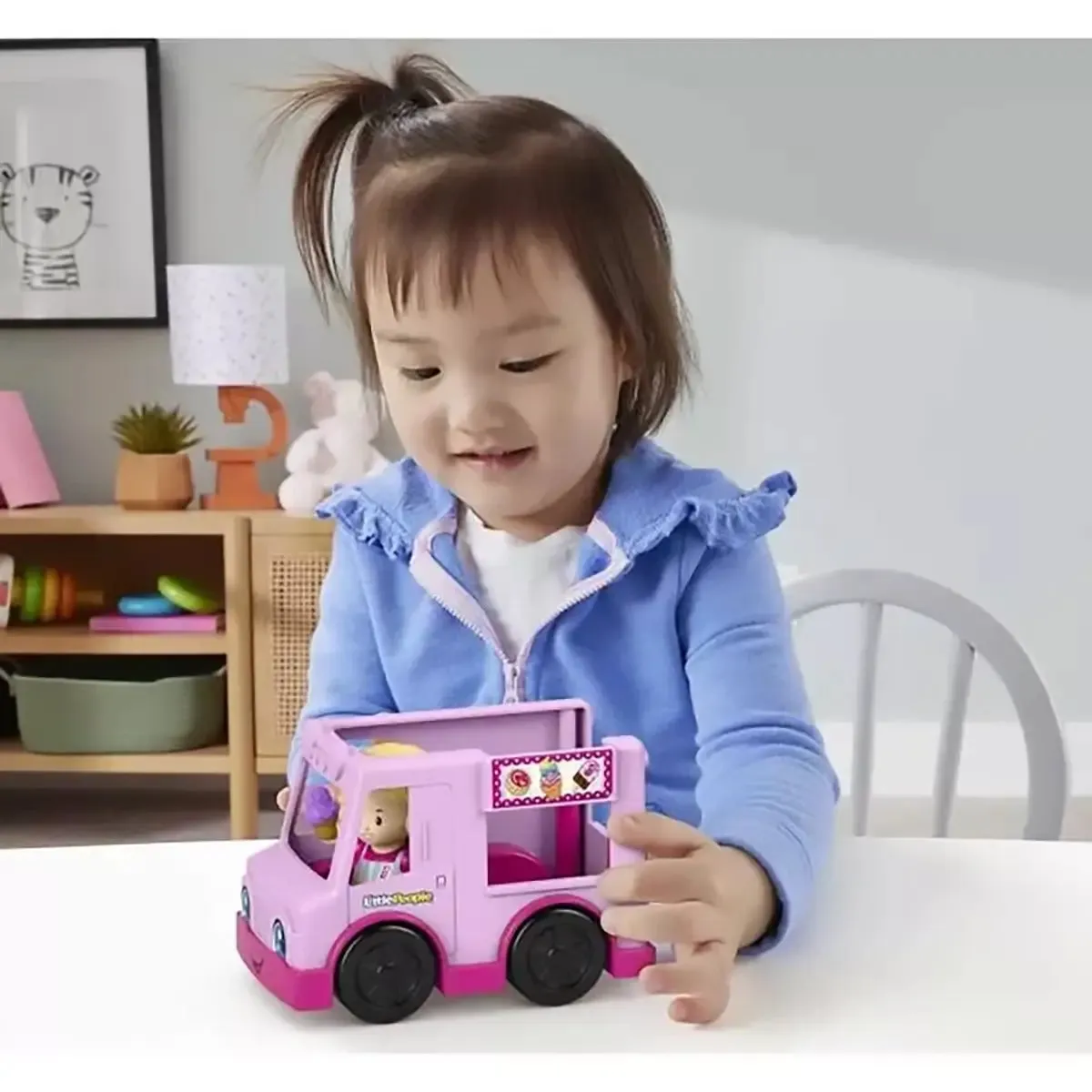 Fisher-Price Little People Barbie Ice Cream Truck Push-Along Vehicle