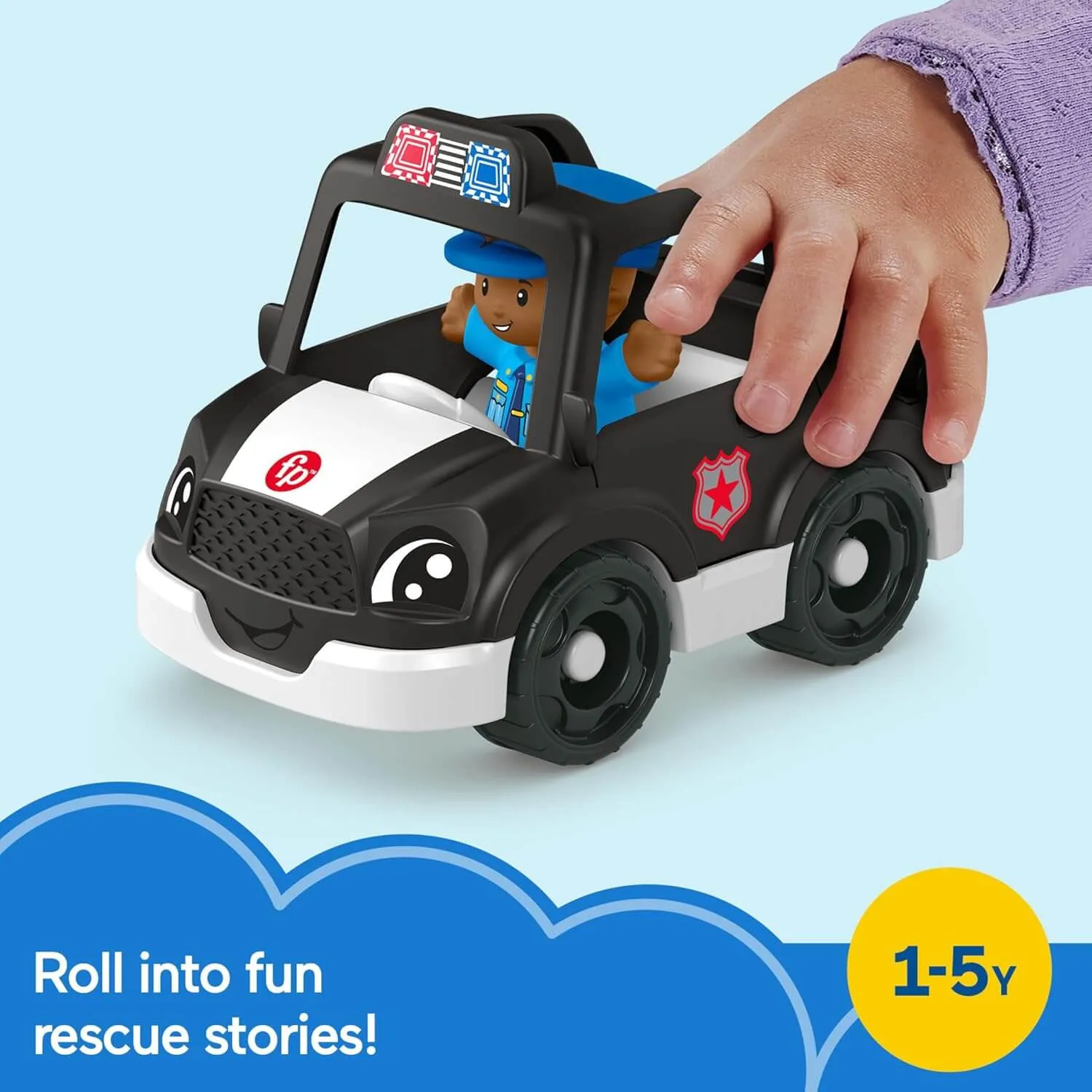 Fisher-Price Little People Police Car Push-Along Vehicle