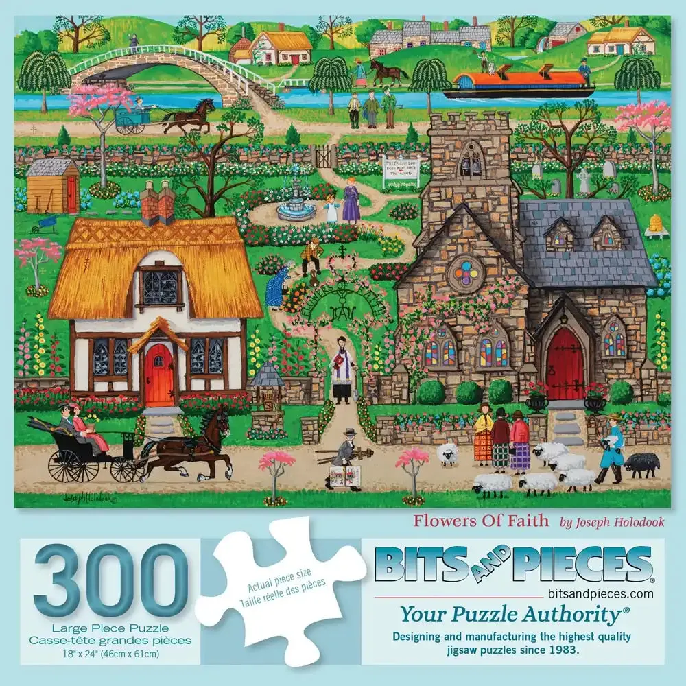 Flowers Of Faith Jigsaw Puzzle Bits and Pieces