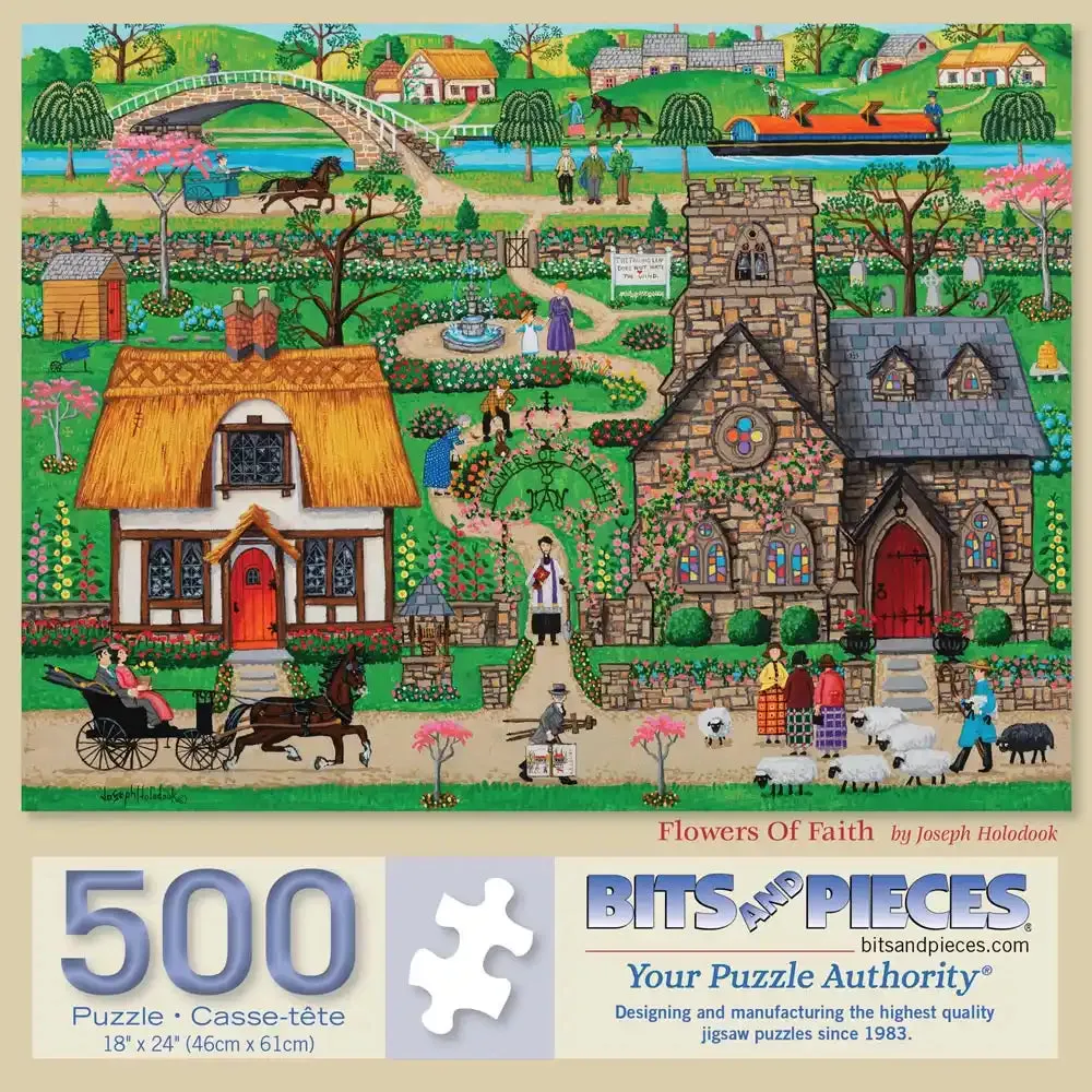 Flowers Of Faith Jigsaw Puzzle Bits and Pieces