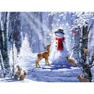 Forest Snowman 300 Large Piece Jigsaw Puzzle Bits and Pieces