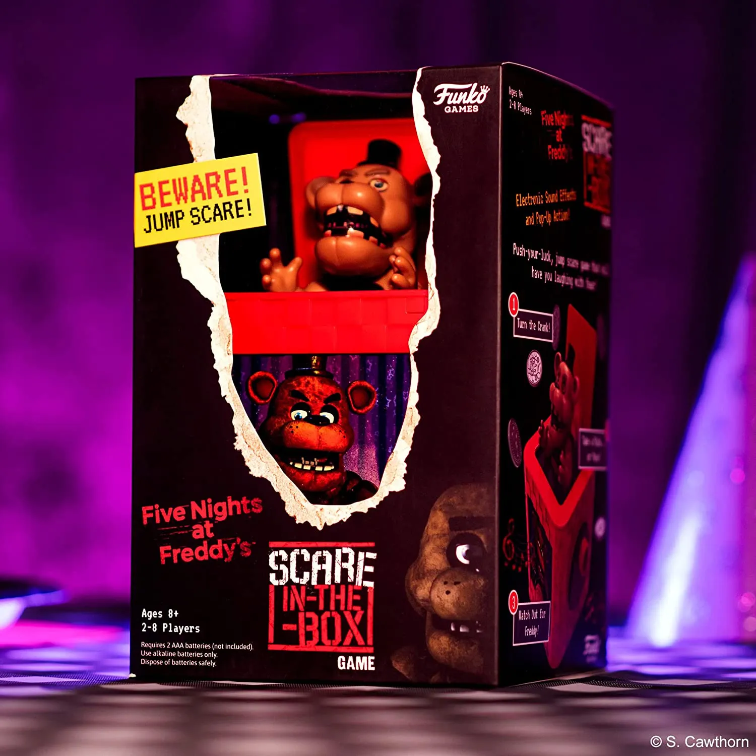 Funko Games Five Nights at Freddy's (FNAF) - Scare In the Box Game | Ages 8  | 2-8 Players | Sound Effects and Pop-Up Action