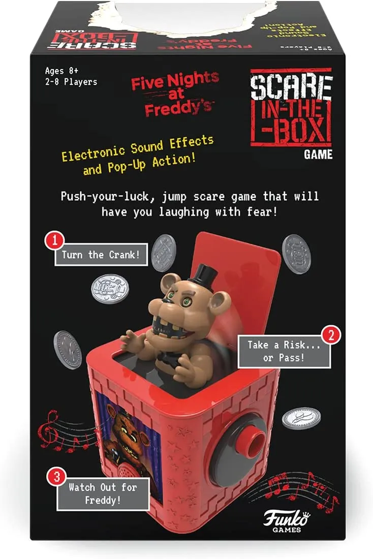 Funko Games Five Nights at Freddy's (FNAF) - Scare In the Box Game | Ages 8  | 2-8 Players | Sound Effects and Pop-Up Action