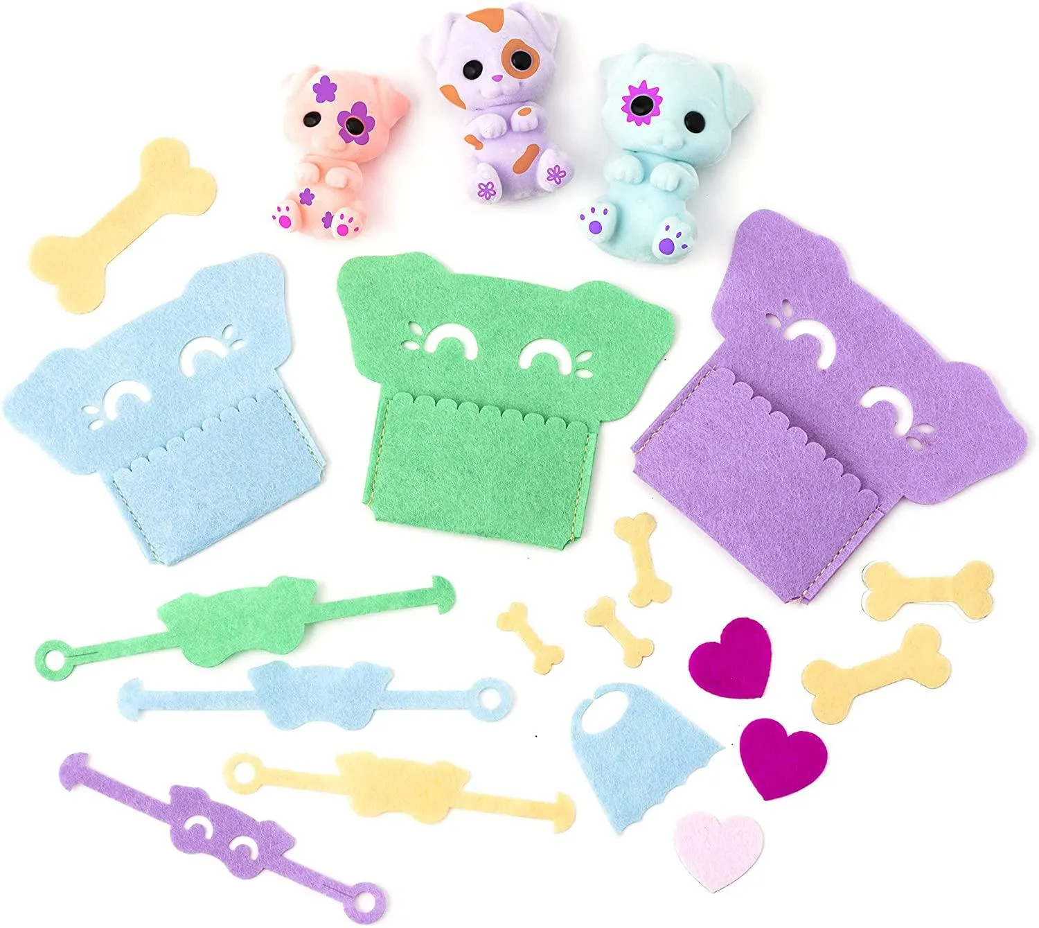 Fuzzikins Dozy Dogs Playset Creative Colouring Craft set with Cute Dog Family