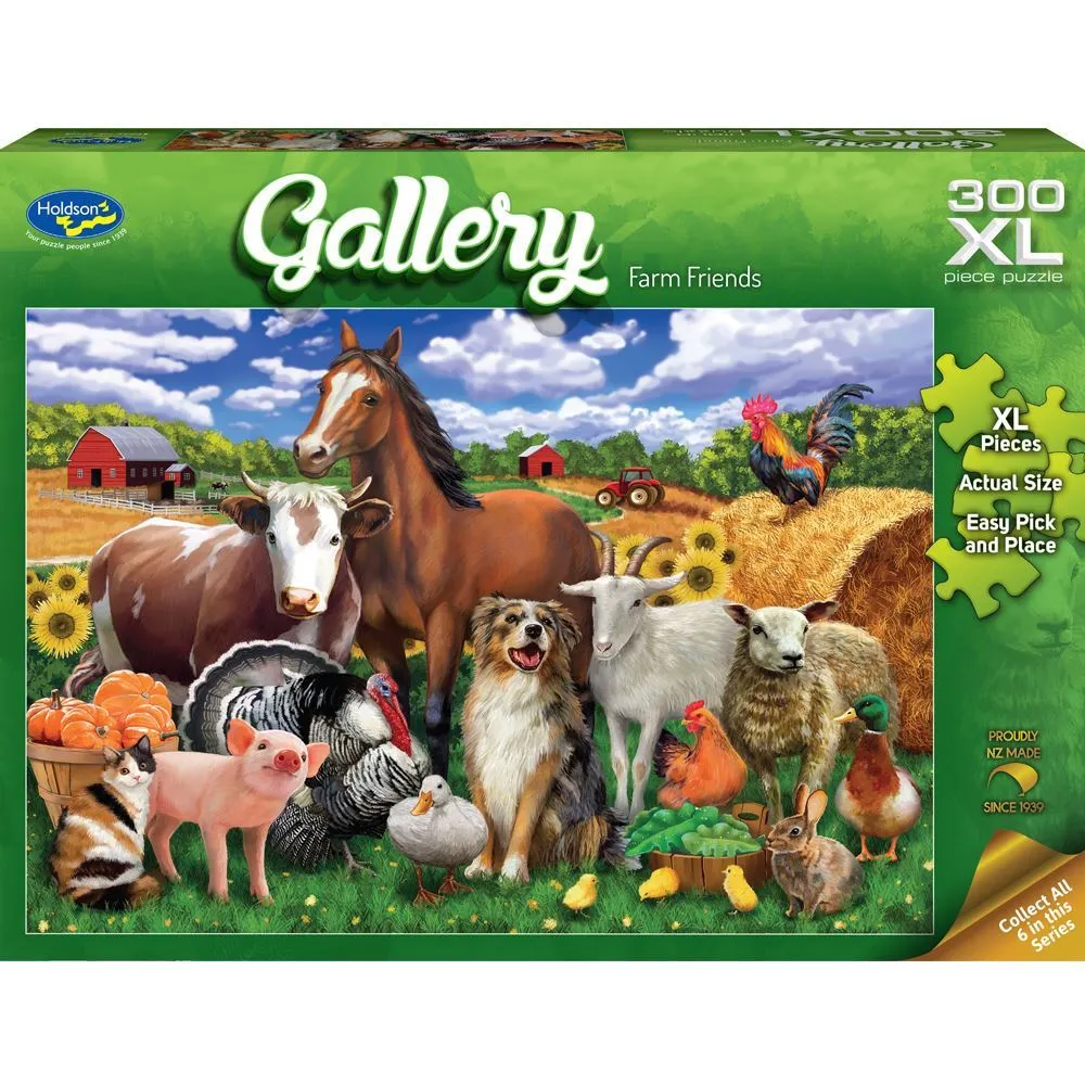 Gallery Series 8 300 Piece Xl Puzzle Farm Friends