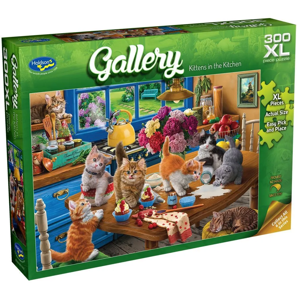 Gallery Series 8 300 Piece Xl Puzzle Kittens In The Kitchen