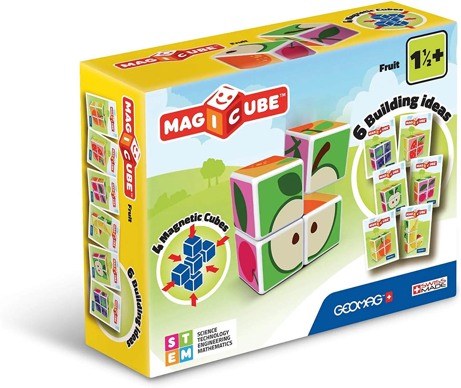 GEOMAG MAGICUBE Fruit 4 cubes Wise - Kids Toys