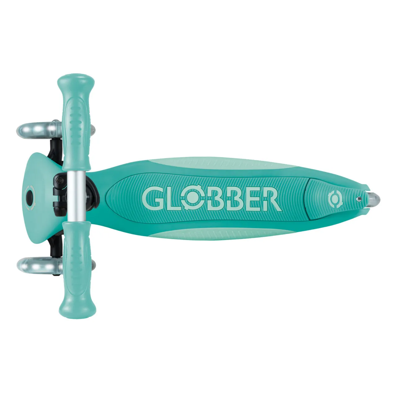 Globber Elite Lights Foldable Scooter - Dark Mint / Mint (3 - 9Y )
