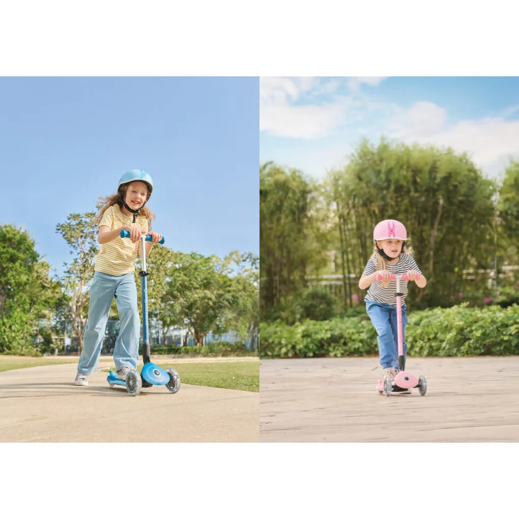 Globber Elite Lights Foldable Scooter - Dark Mint / Mint (3 - 9Y )