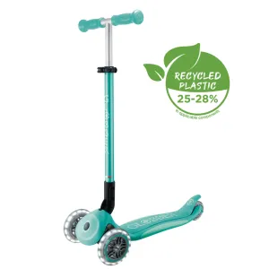 Globber Elite Lights Foldable Scooter - Dark Mint / Mint (3 - 9Y )