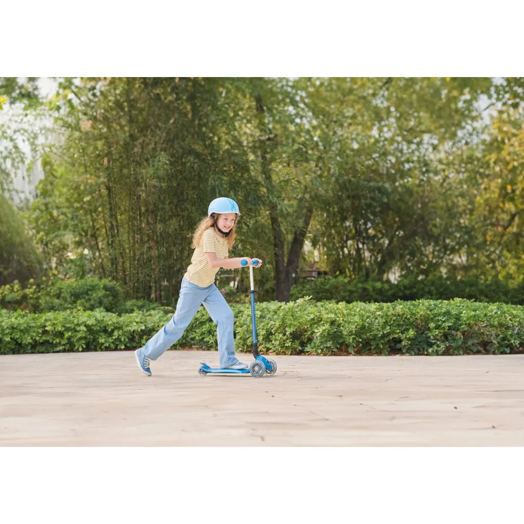 Globber Elite Lights Foldable Scooter - Dark Mint / Mint (3 - 9Y )