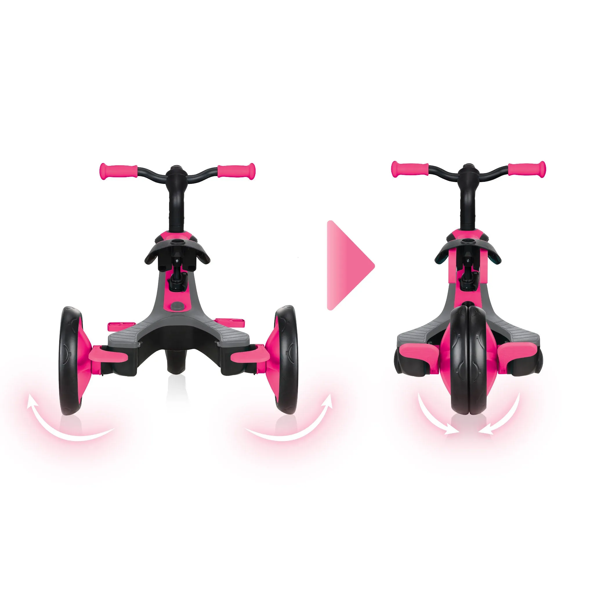 Globber Explorer Trike 4-In-1 - Fuchsia Pink (With Headrest) (10M - 5Y)