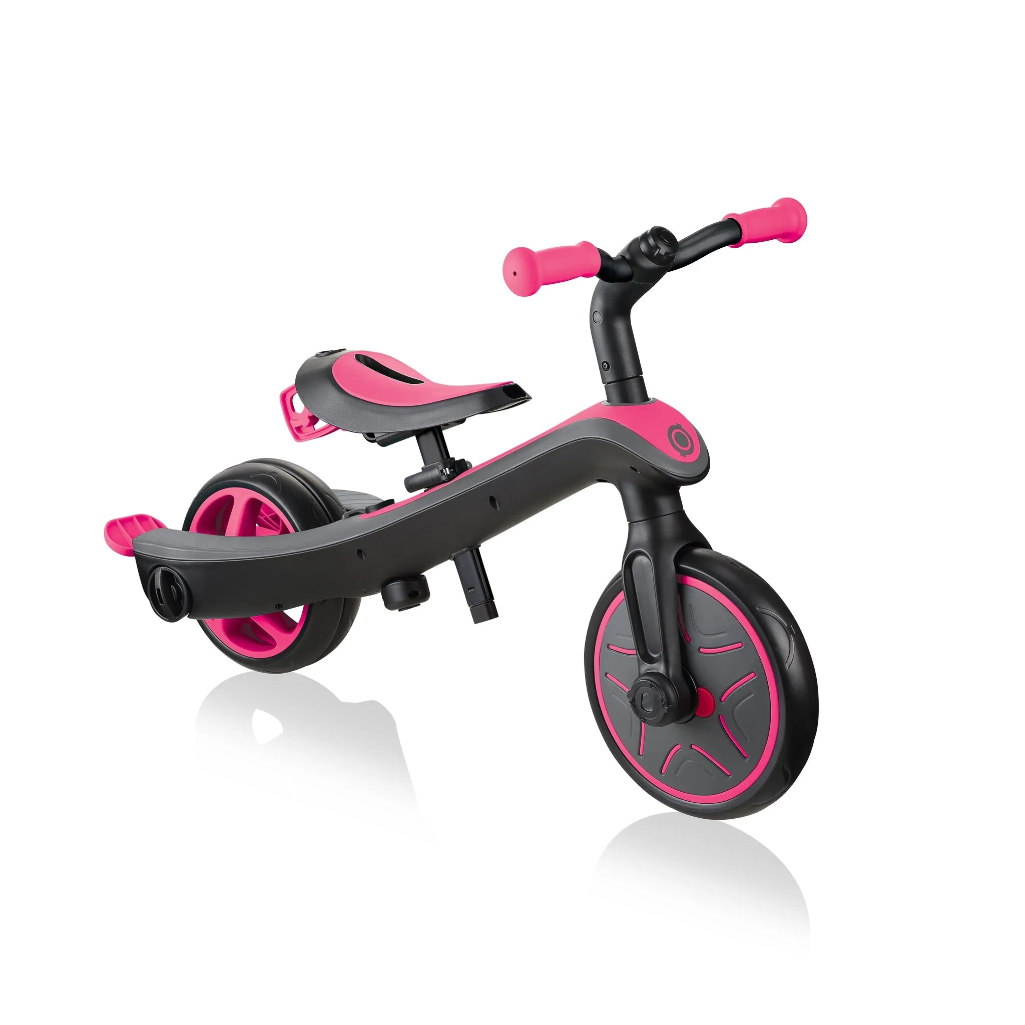Globber Explorer Trike 4-In-1 - Fuchsia Pink (With Headrest) (10M - 5Y)