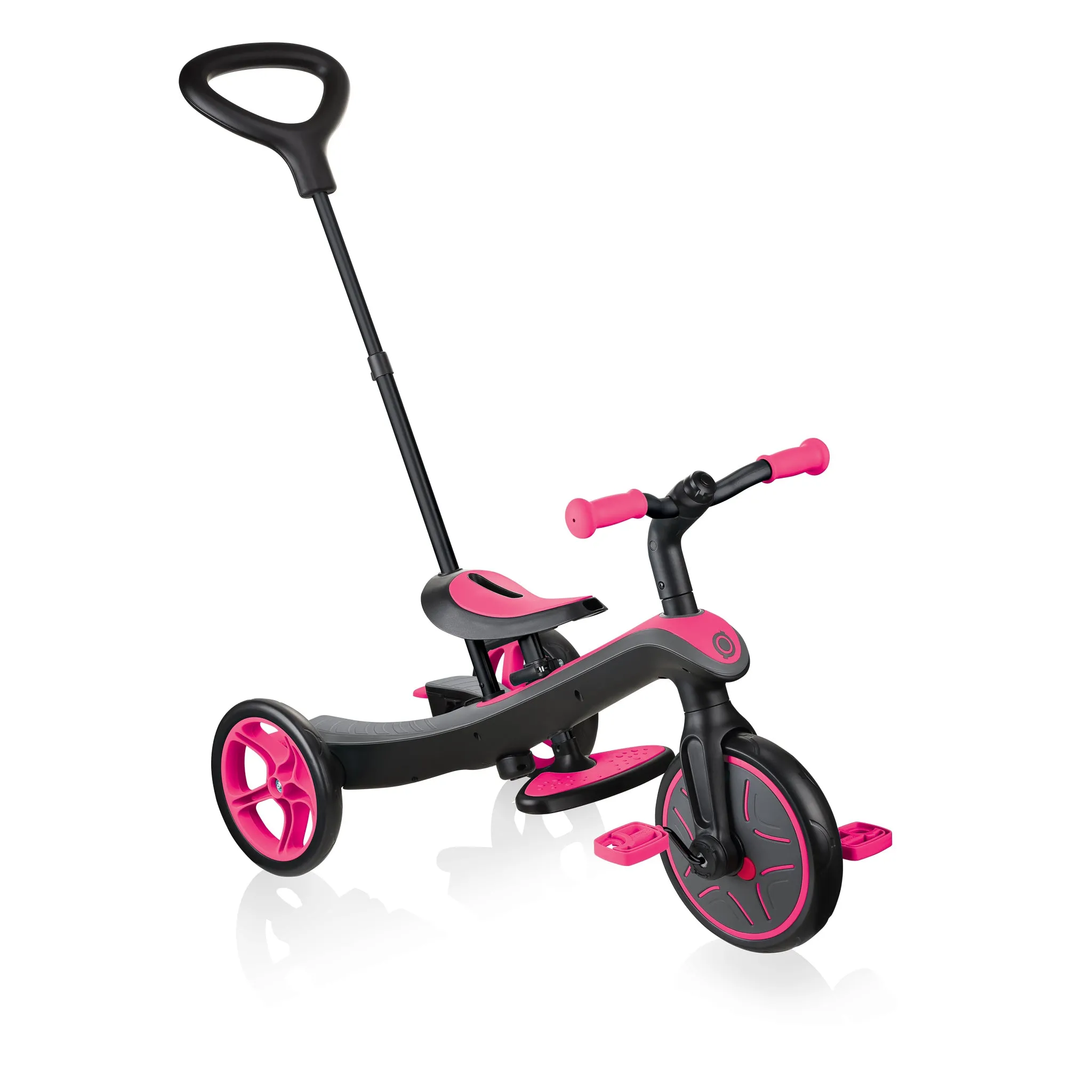 Globber Explorer Trike 4-In-1 - Fuchsia Pink (With Headrest) (10M - 5Y)