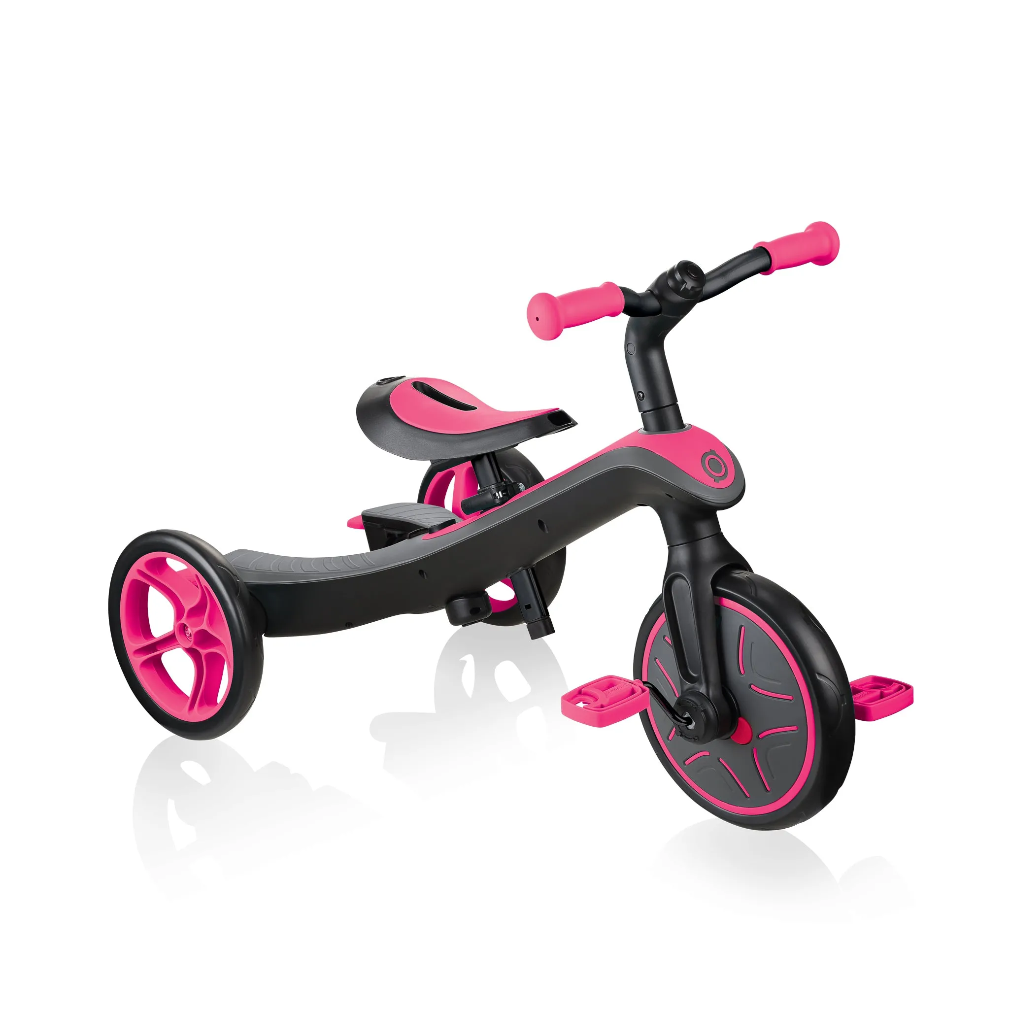 Globber Explorer Trike 4-In-1 - Fuchsia Pink (With Headrest) (10M - 5Y)
