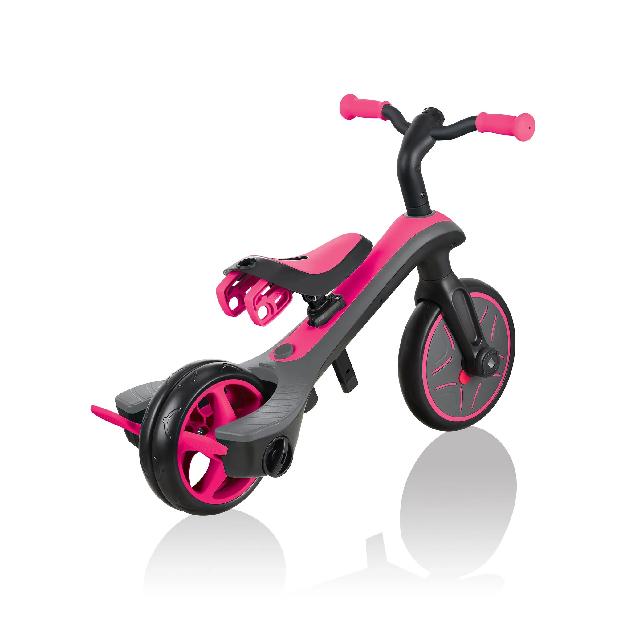 Globber Explorer Trike 4-In-1 - Fuchsia Pink (With Headrest) (10M - 5Y)