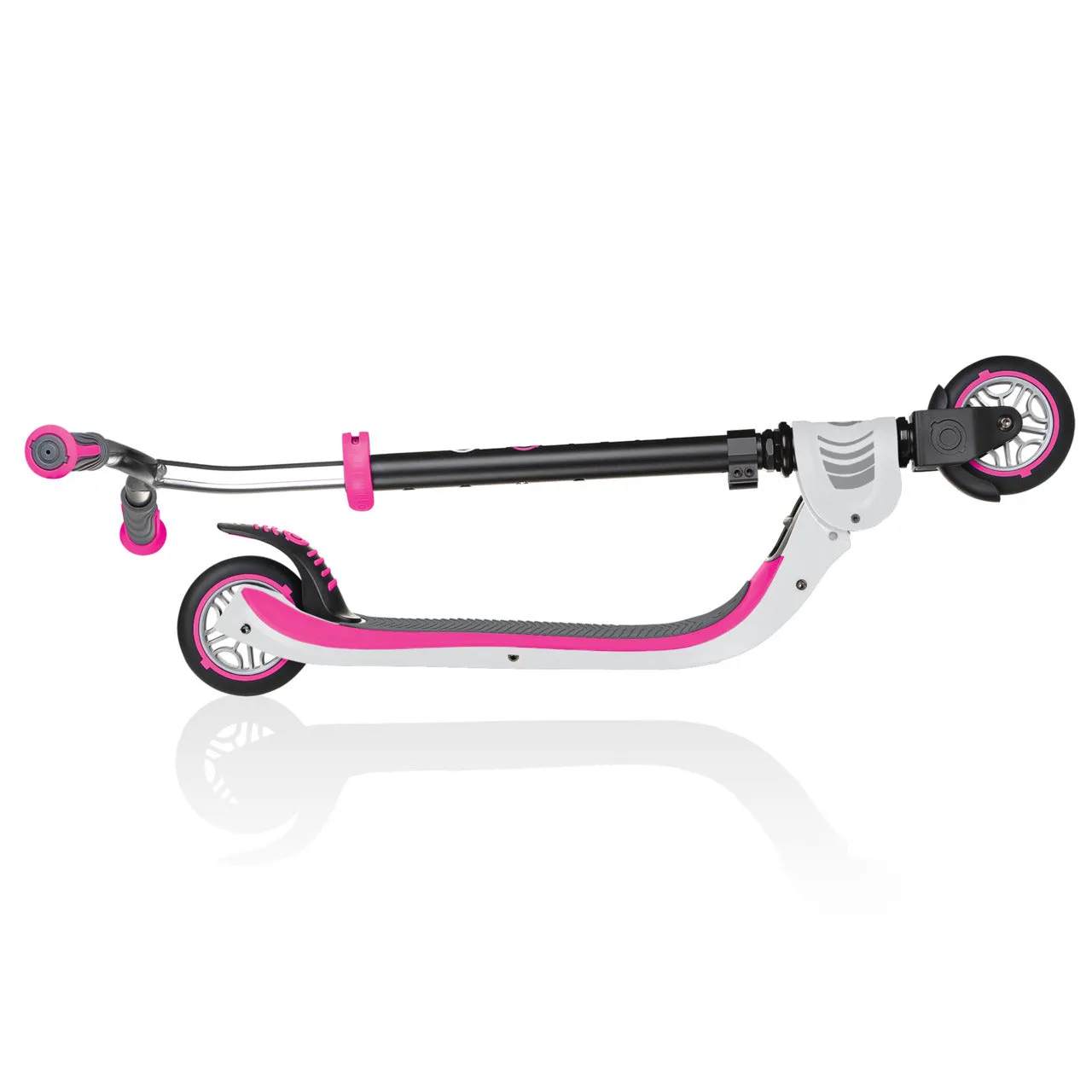 Globber Flow Foldable 125 Scooter - White / Pink (6Y )