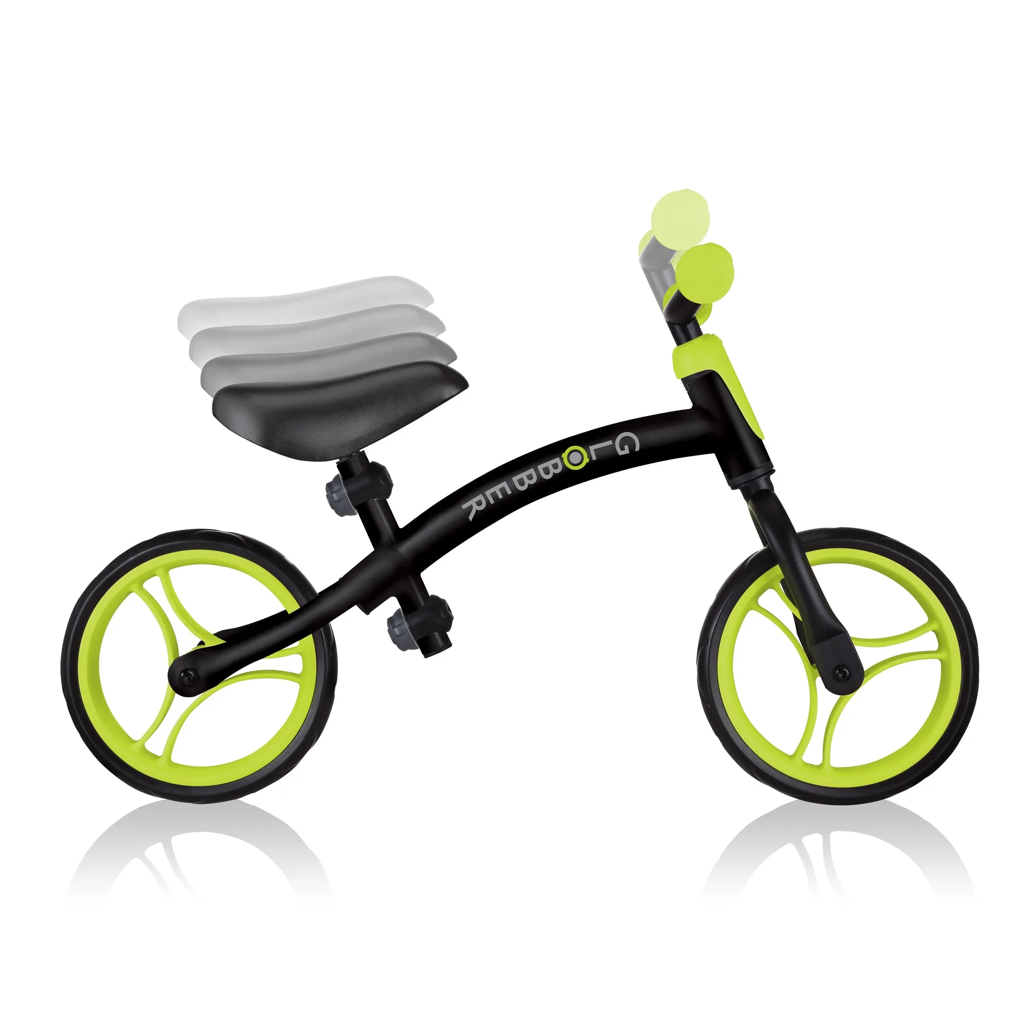 Globber Go Bike Balance Bike - Black / Lime Green (2 - 5Y) (Online Exclusive)