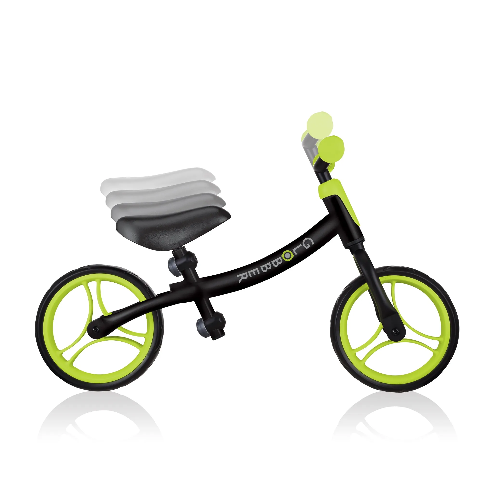 Globber Go Bike Balance Bike - Black / Lime Green (2 - 5Y) (Online Exclusive)