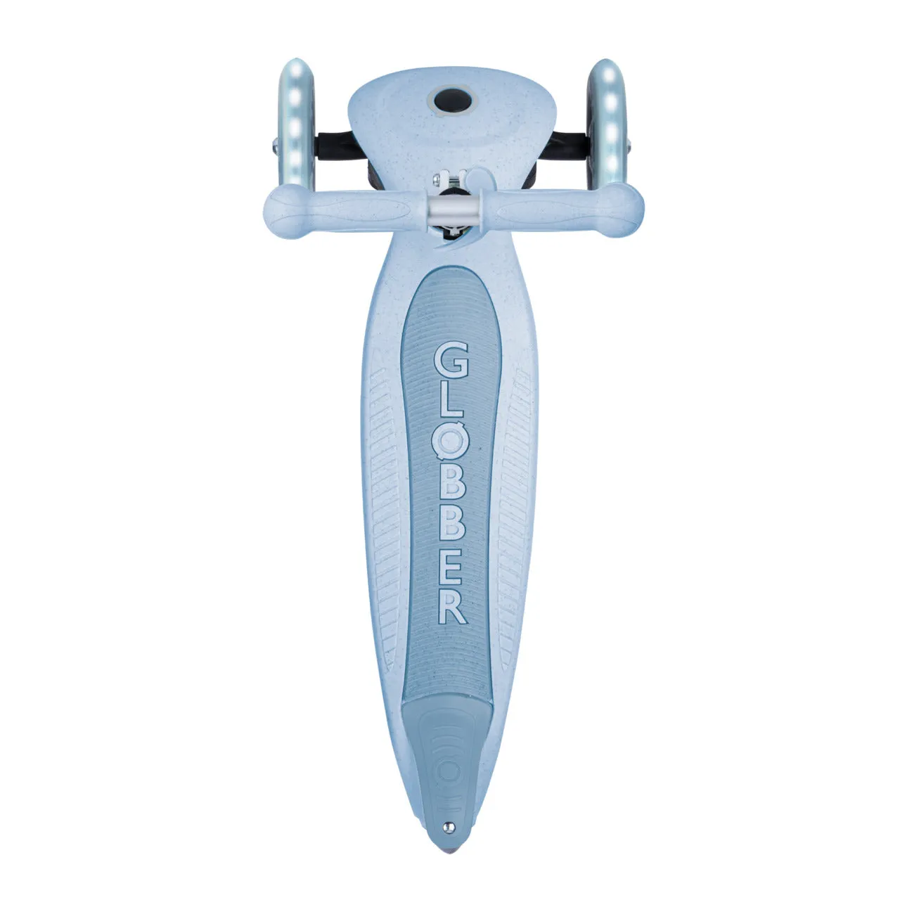 Globber Junior Foldable Lights Ecologic Scooter - Blueberry (New Handlebar Grips) (2Y )
