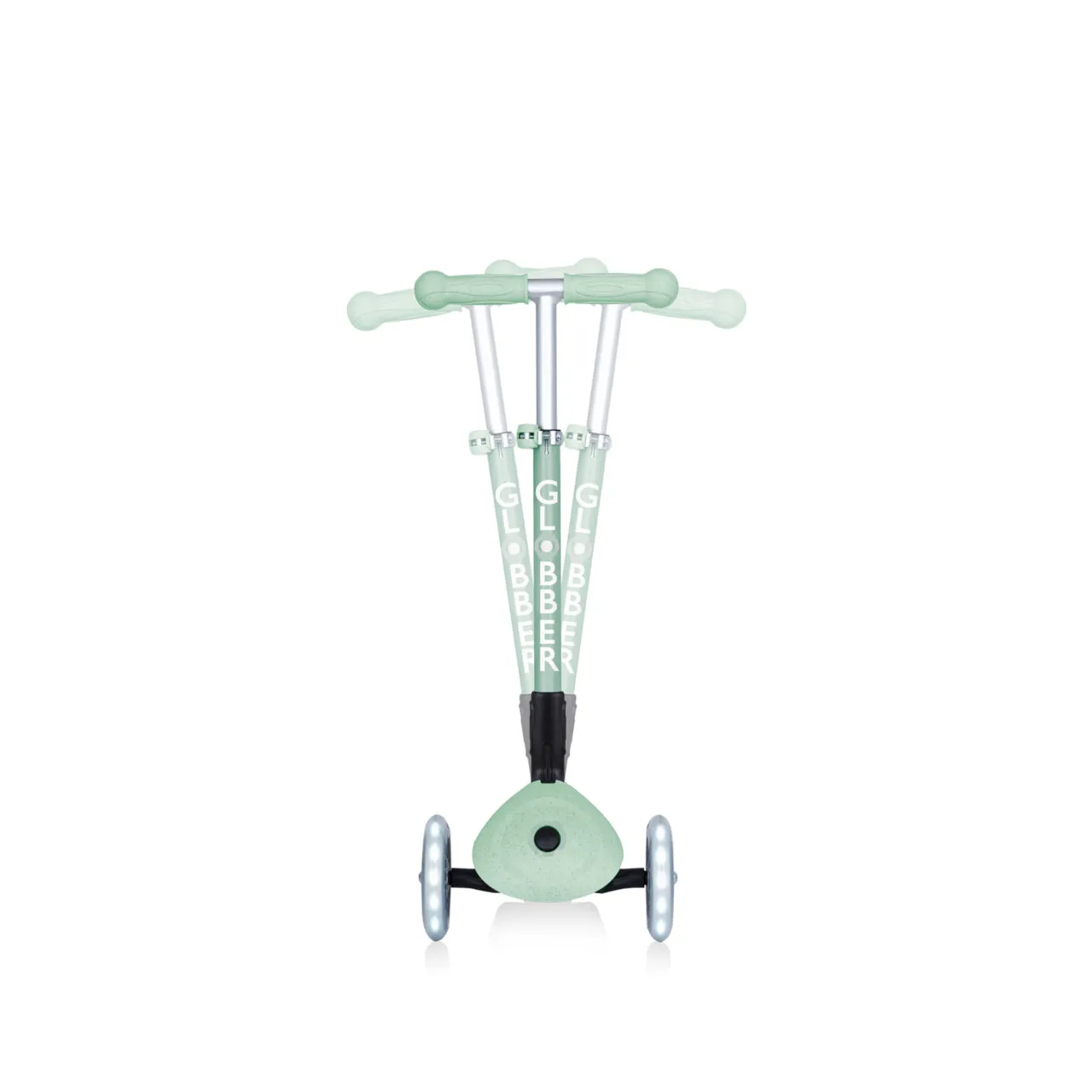 Globber Junior Foldable Lights Ecologic Scooter - Pistachio (New Handlebar Grips) (2Y )