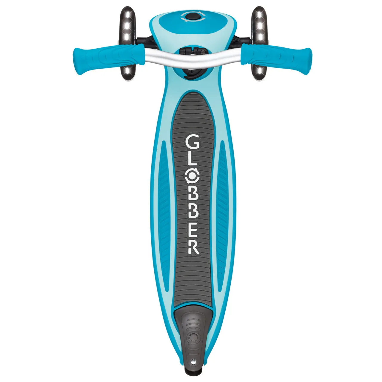 Globber Master Lights Foldable Scooter - Aqua (4 - 14Y)