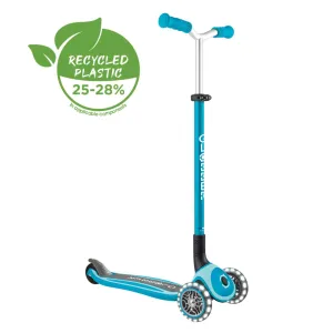 Globber Master Lights Foldable Scooter - Aqua (4 - 14Y)