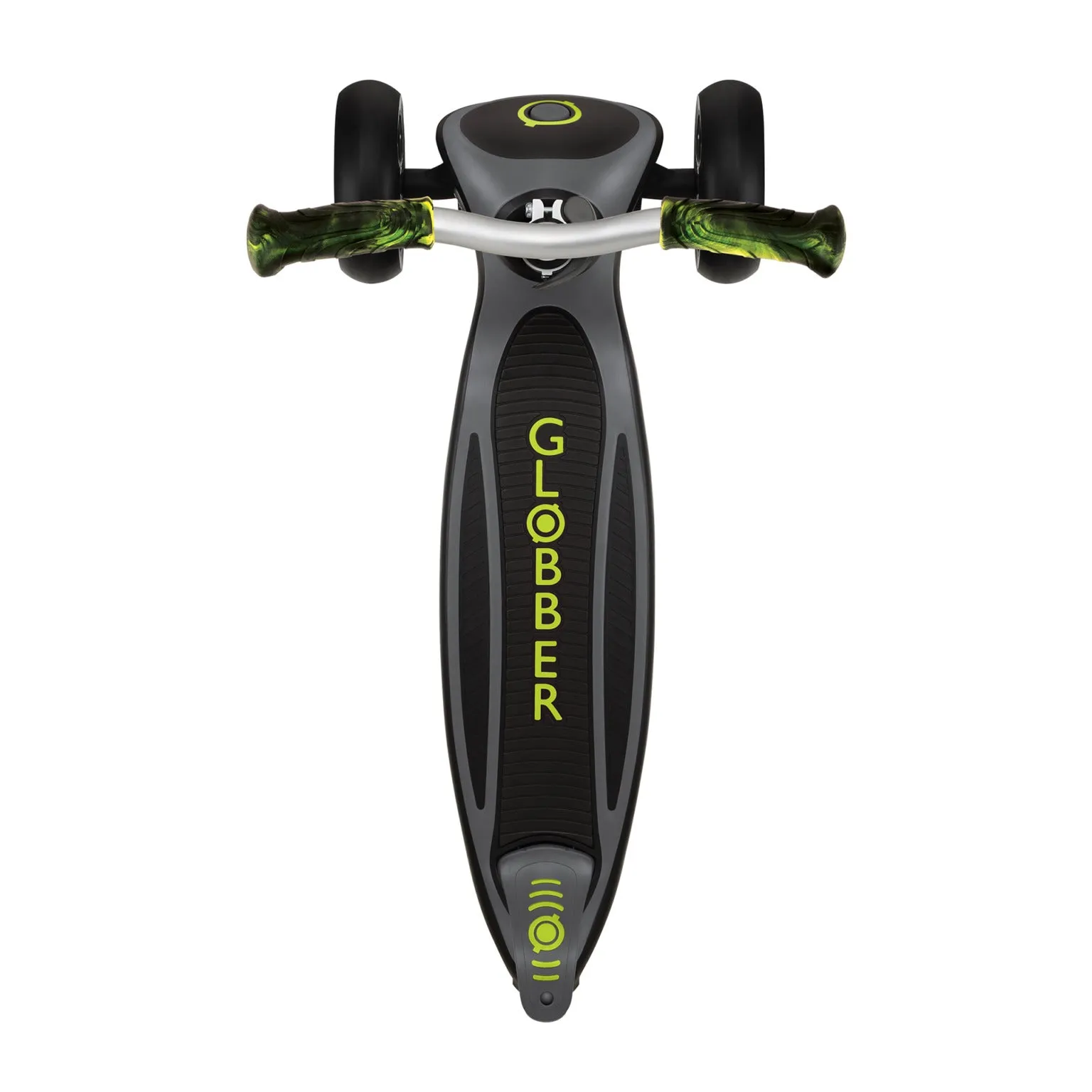 Globber Master Prime Foldable Scooter - Black / Lime Green (4 - 14Y)