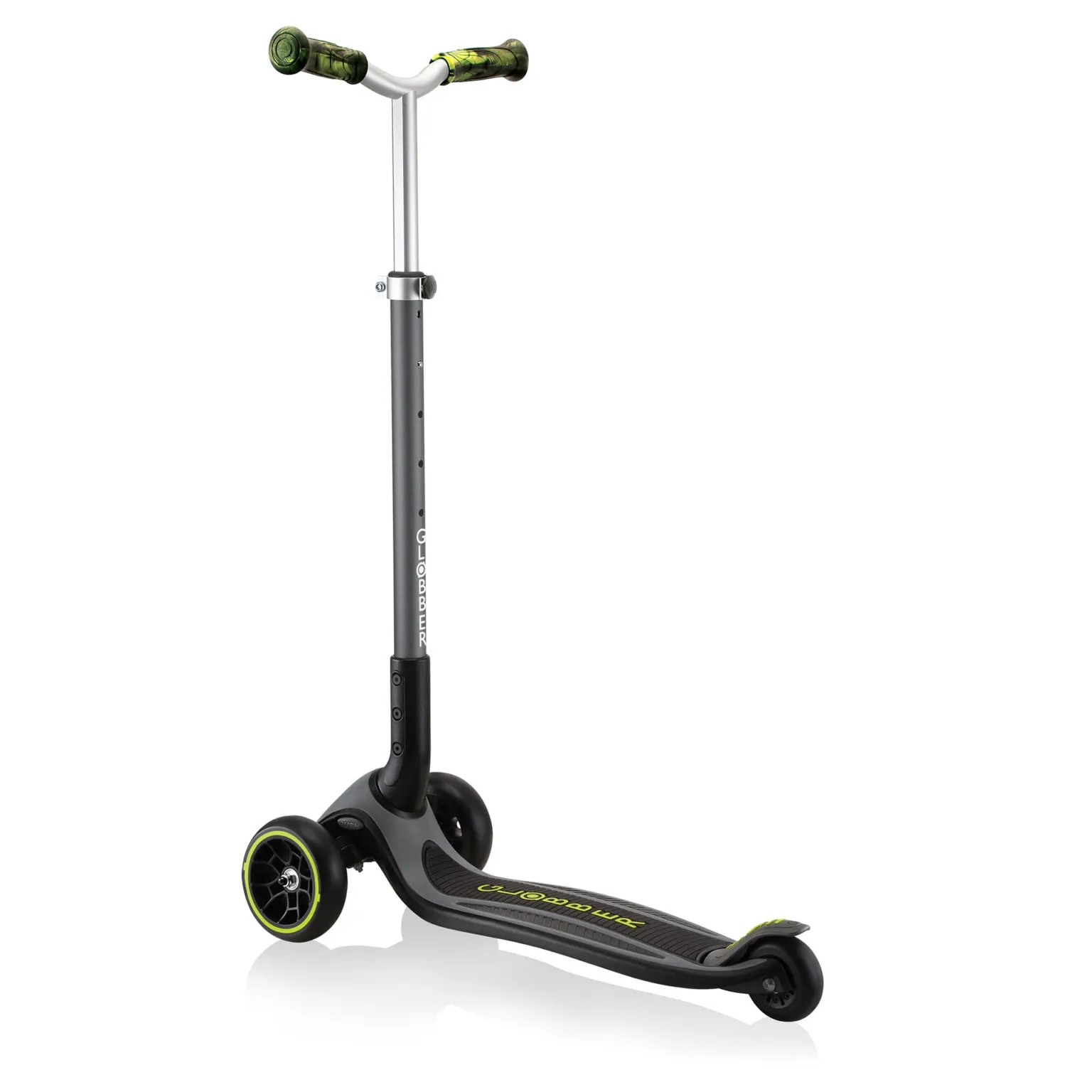 Globber Master Prime Foldable Scooter - Black / Lime Green (4 - 14Y)
