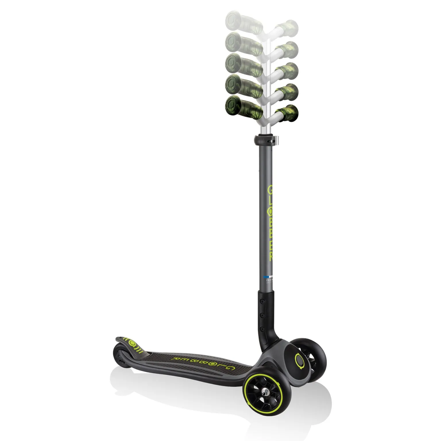 Globber Master Prime Foldable Scooter - Black / Lime Green (4 - 14Y)