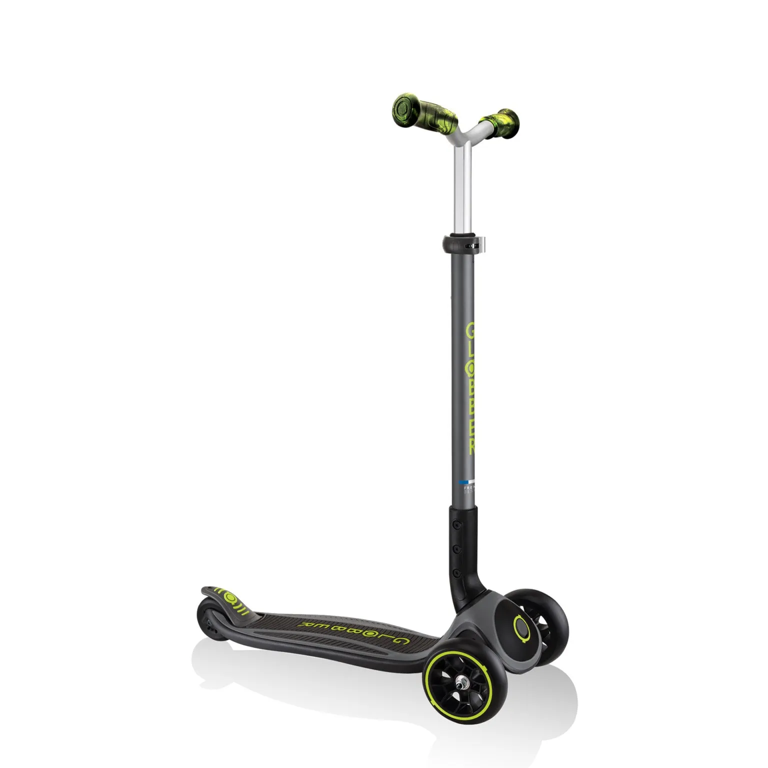 Globber Master Prime Foldable Scooter - Black / Lime Green (4 - 14Y)